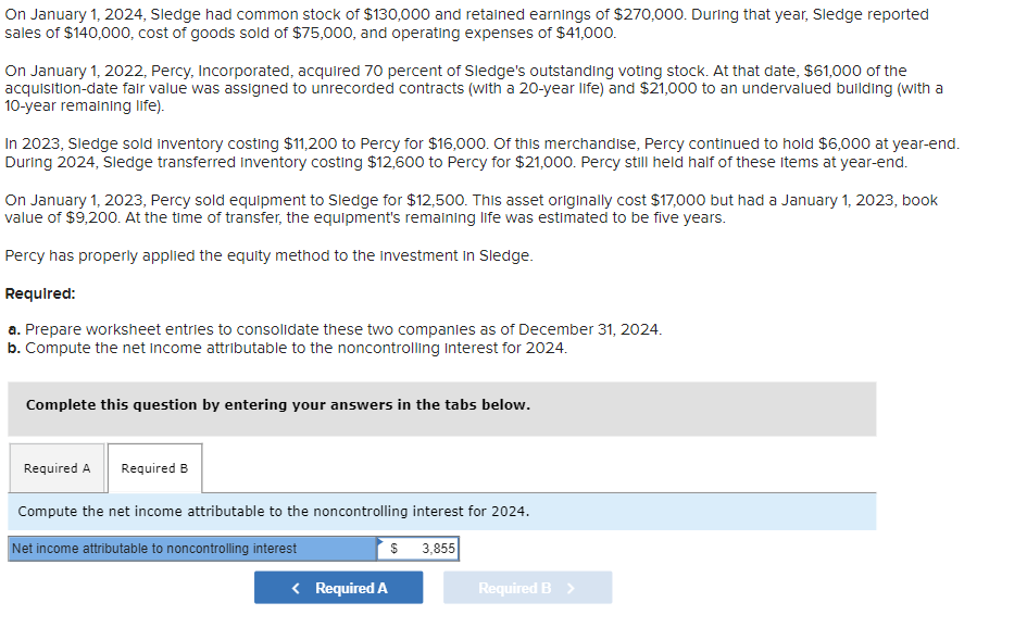 Solved On January 1,2024 , Sledge Had Common Stock Of | Chegg.com