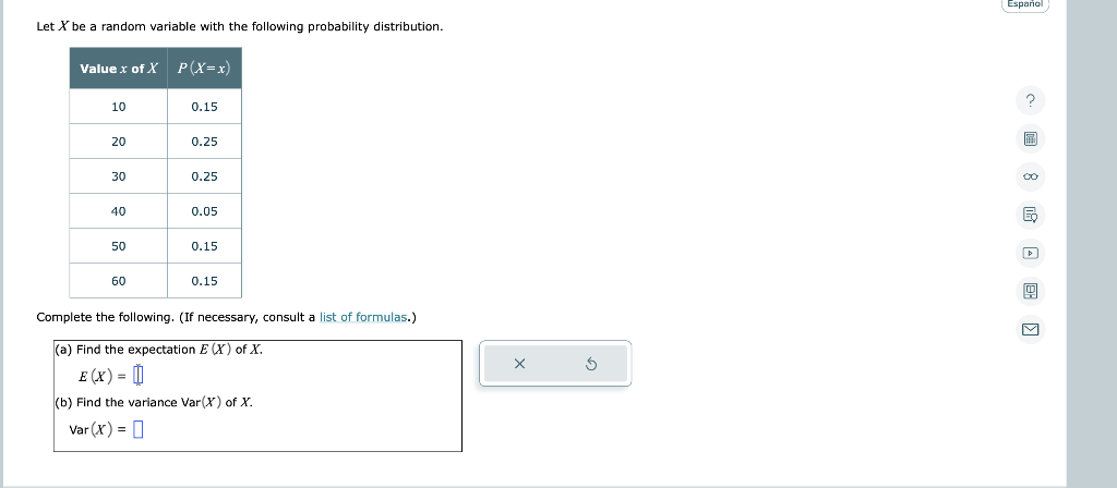 Solved Let X be a random variable with the following | Chegg.com