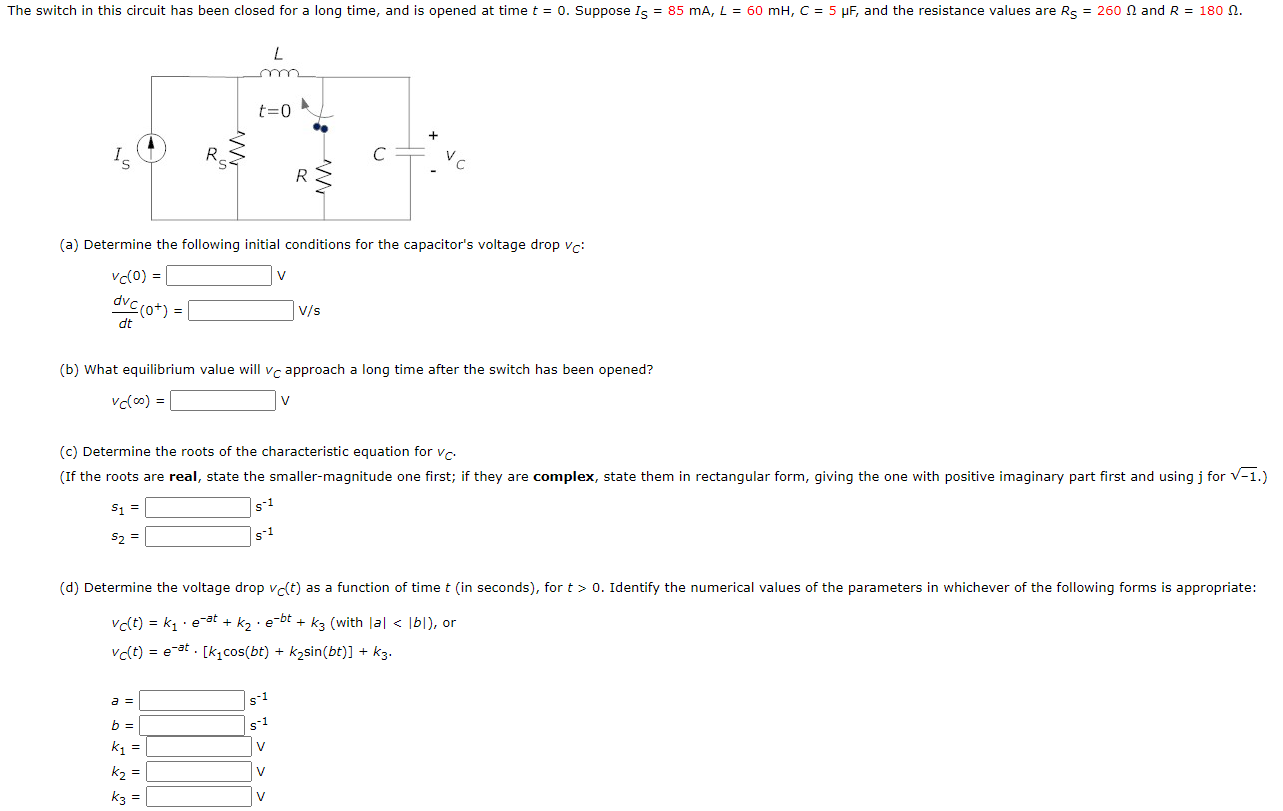 Solved The Switch In This Circuit Has Been Closed For A L Chegg Com