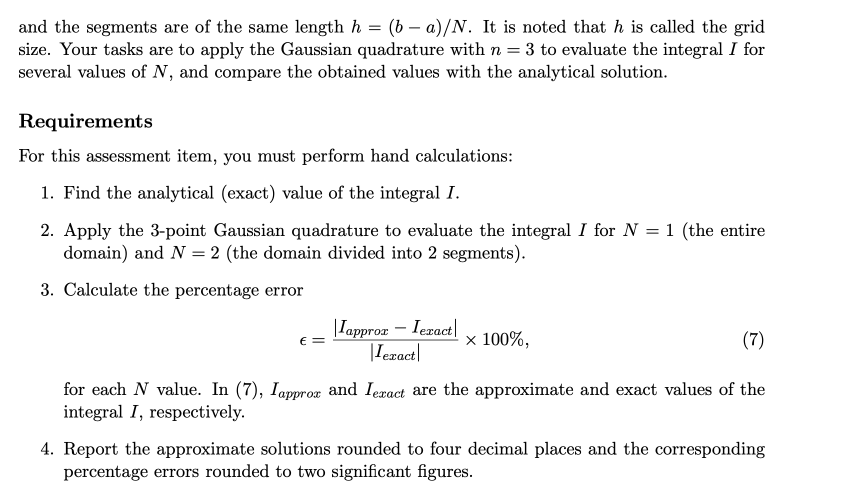 Solved Introduction Consider the integral of function f(x) | Chegg.com