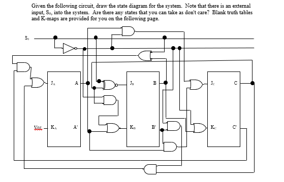 Solved Given the following circuit, draw the state diagram | Chegg.com