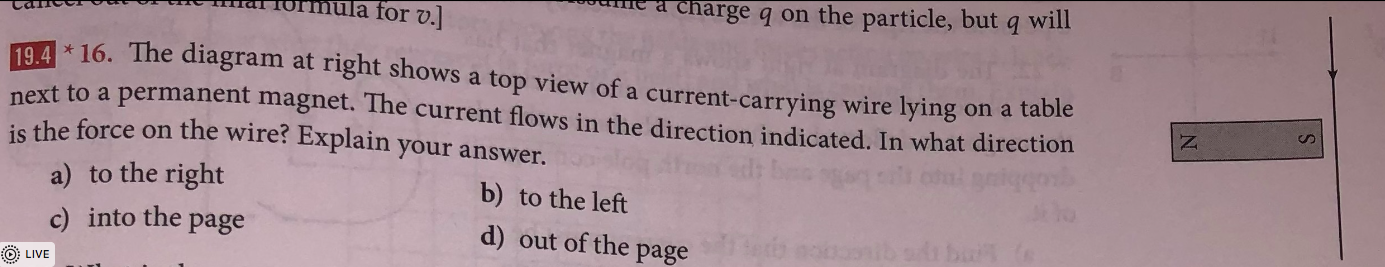 Solved nula for v.] charge q on the particle, but q will | Chegg.com