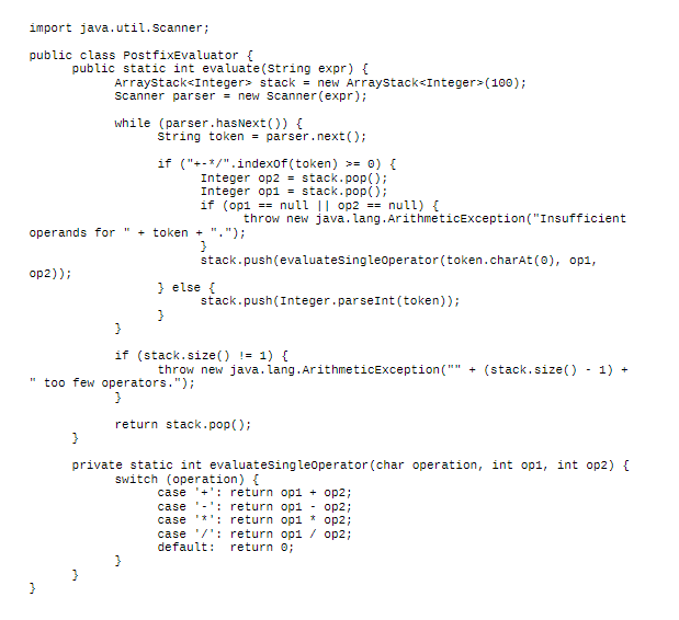 Solved 1. Problem Description Postfix expressions can be | Chegg.com