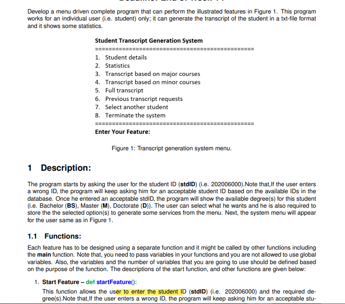 Solved Develop a menu driven complete program that can | Chegg.com