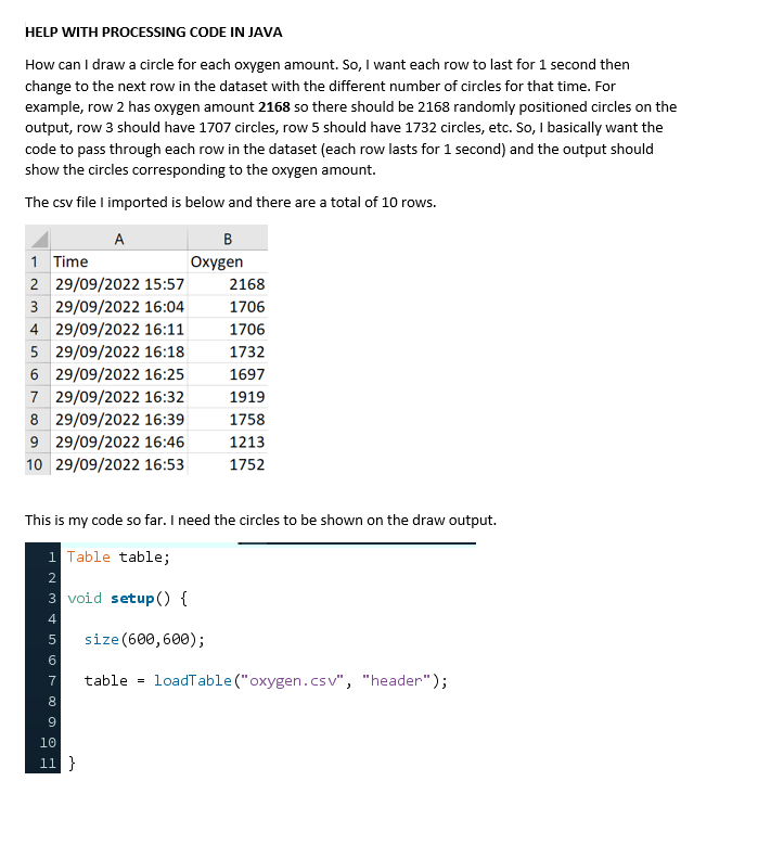 HELP WITH PROCESSING CODE IN JAVA How can I draw a | Chegg.com