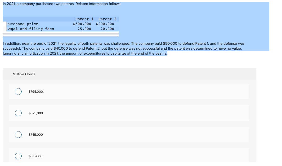 solved-in-2021-a-company-purchased-two-patents-related-chegg