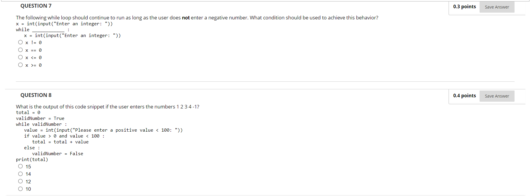 Solved QUESTION 5 0.3 points Save Answer What is the output | Chegg.com