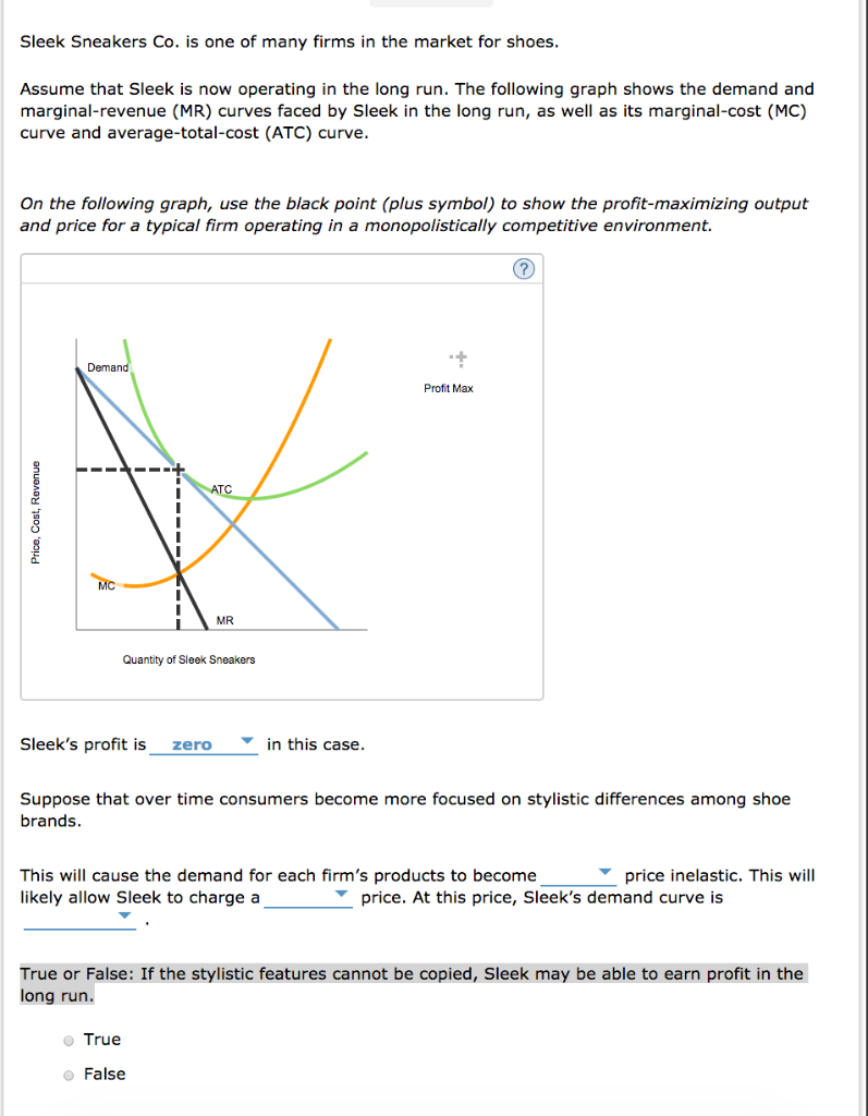 Solved Sleek Sneakers Co. is one of many firms in the market