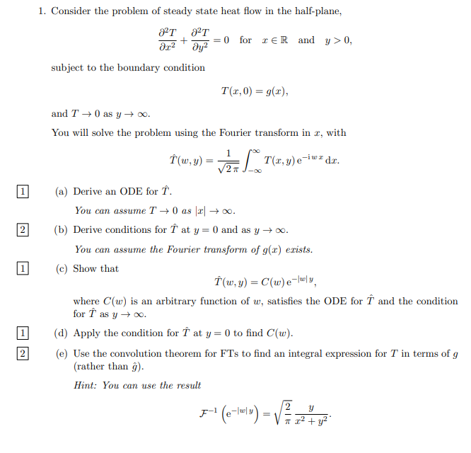 Solved 1 Consider The Problem Of Steady State Heat Flow Chegg Com
