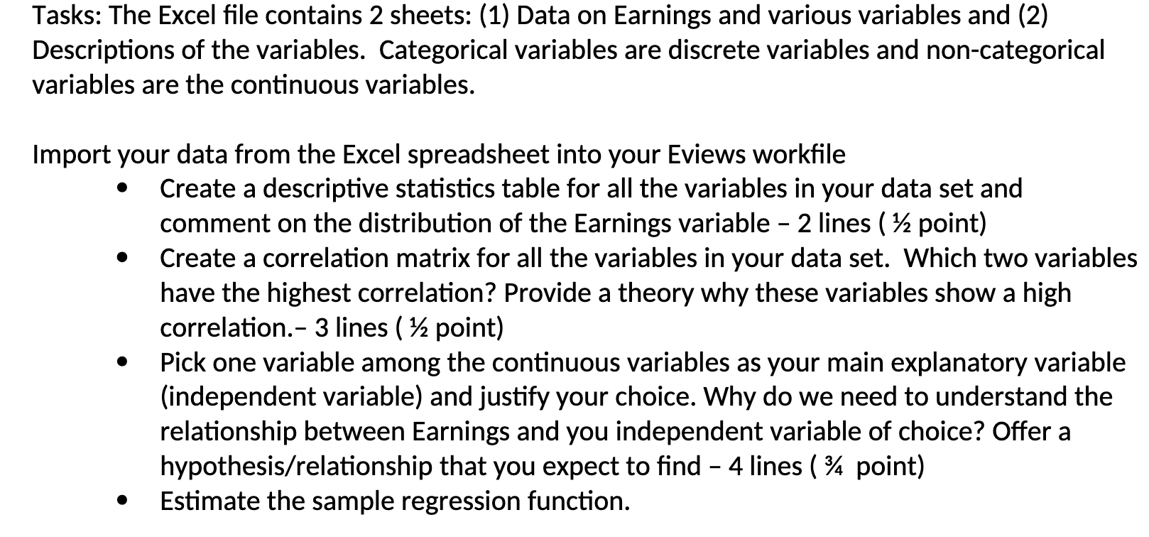 Tasks: The Excel file contains 2 sheets: (1) Data on | Chegg.com