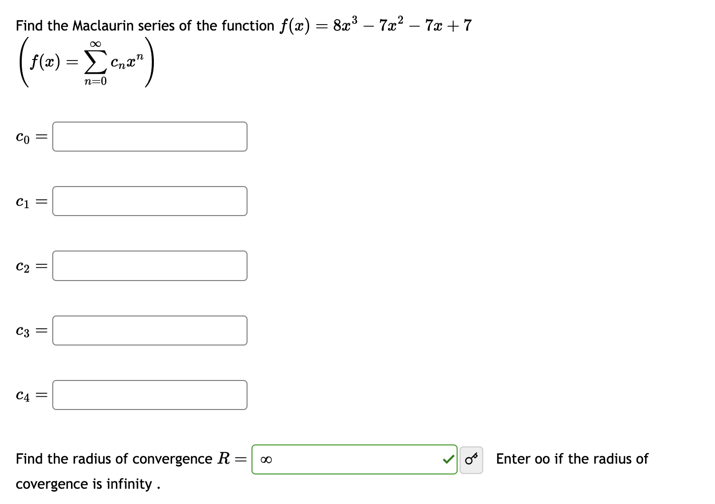 Solved Find The Maclaurin Series Of The Function