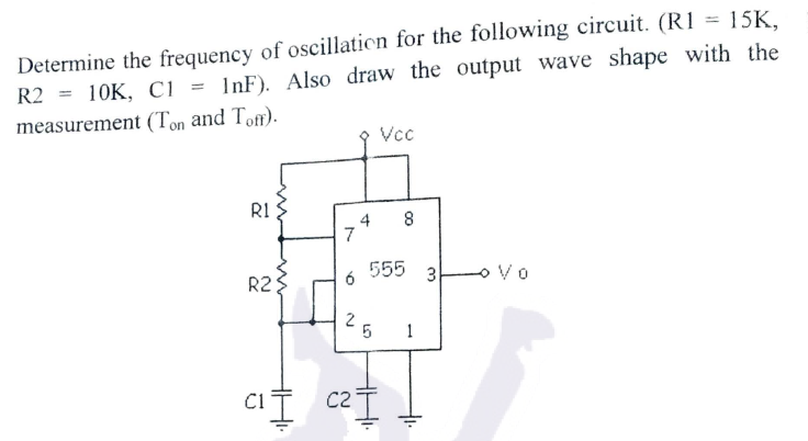 Solved Determine the frequency of oscillation for the | Chegg.com