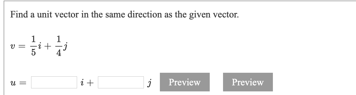 Solved Find a unit vector in the same direction as the given | Chegg.com