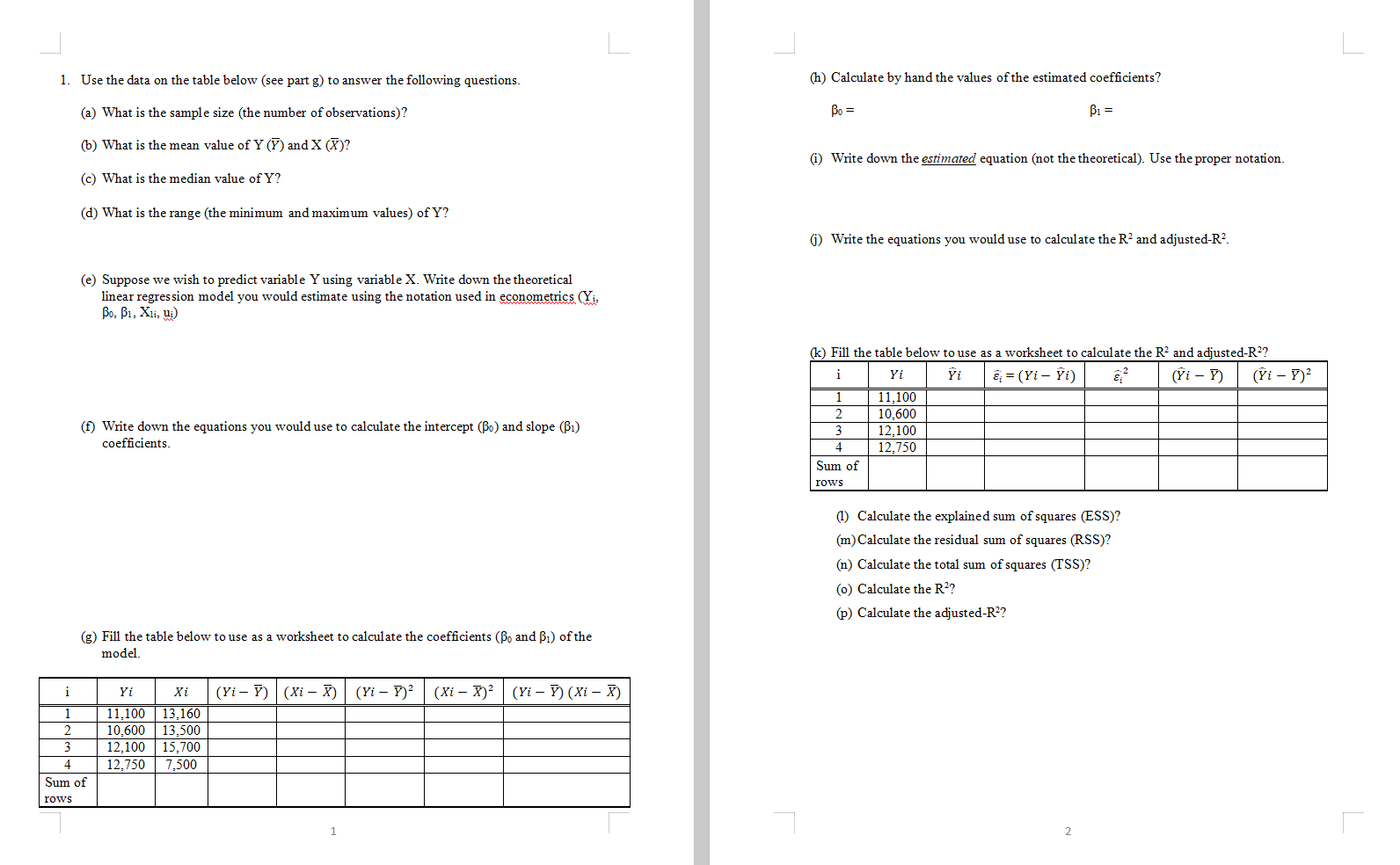 Solved L 25. Use the data on the table below (see part g) to Throughout Hands On Equations Worksheet