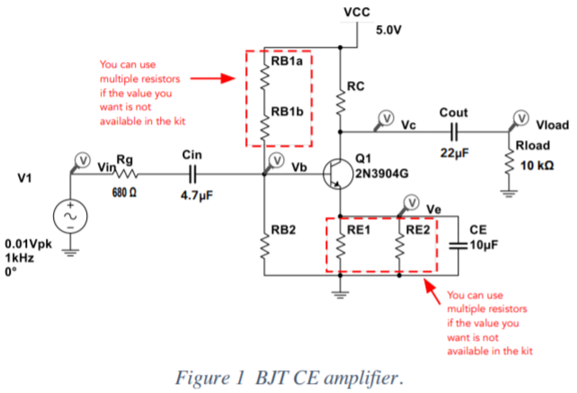 Consider The Bjt Common Emitter Amplifier In Figur Chegg Com