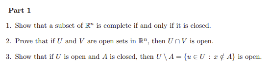 Solved Question 1. Real analysis so please be detailed. Note | Chegg.com