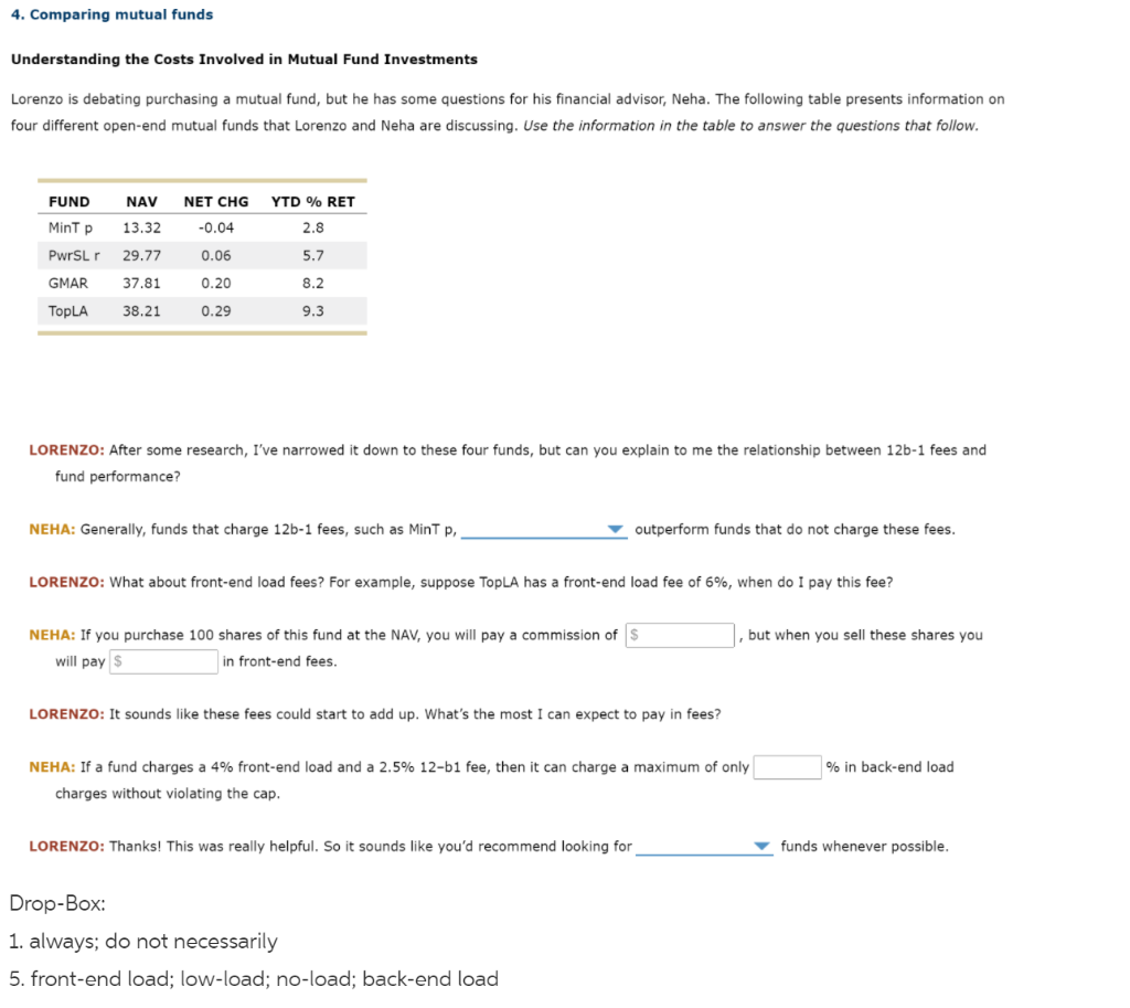 4-comparing-mutual-funds-understanding-the-costs-chegg