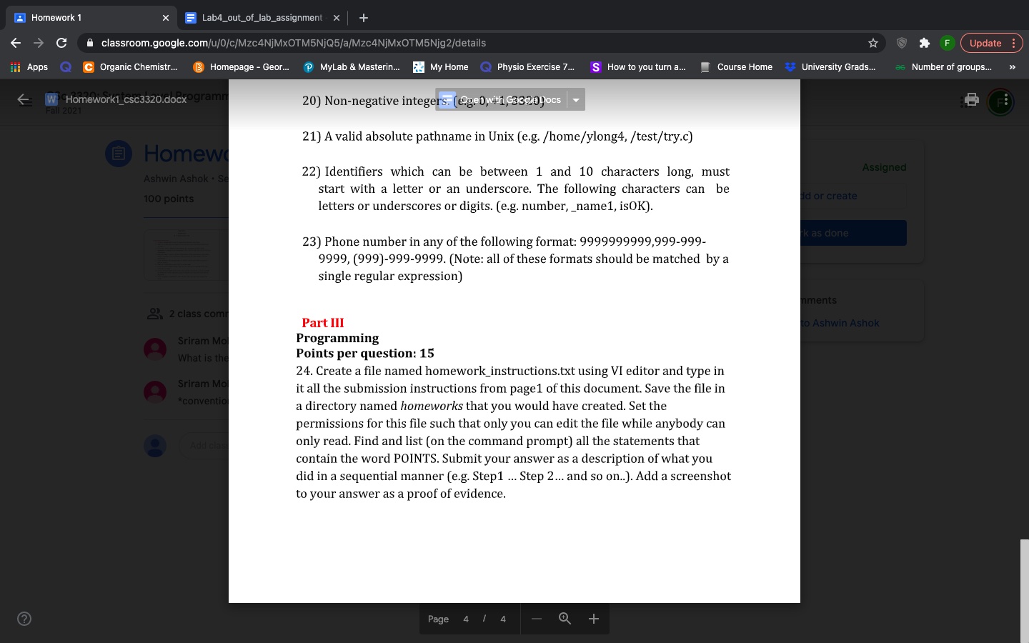 Solved Homework 1 Lab4_out_of_lab_assignment X + с | Chegg.com