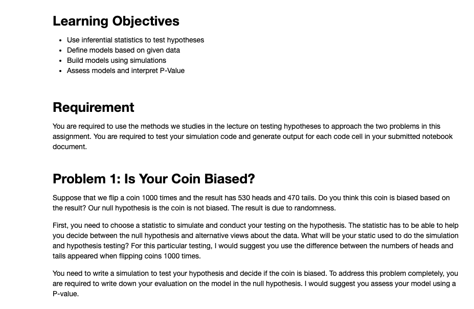 Solved My assignment is as follows. Suppose that we flip a | Chegg.com