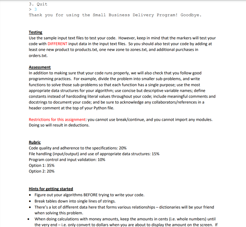 Solved Assignment Specifications The owners of a number of | Chegg.com
