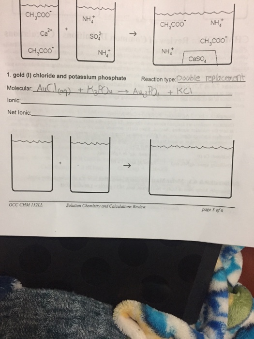 Solved Gold (i) chloride and potassium phosphate Reaction