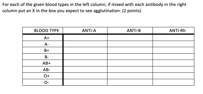 Solved BLOOD TYPE RBC ANTIGEN PLASMA Ab CAN RECEIVE CAN | Chegg.com