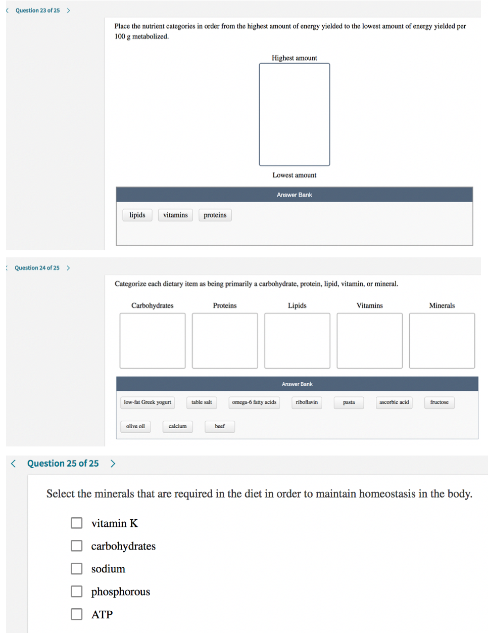 solved-question-23-of-25-place-the-nutrient-categories-in-chegg