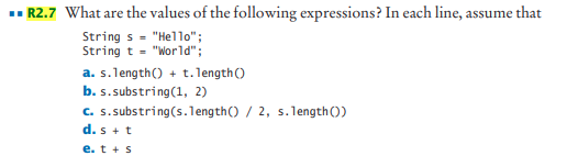 Solved - R2.7 What are the values of the following | Chegg.com