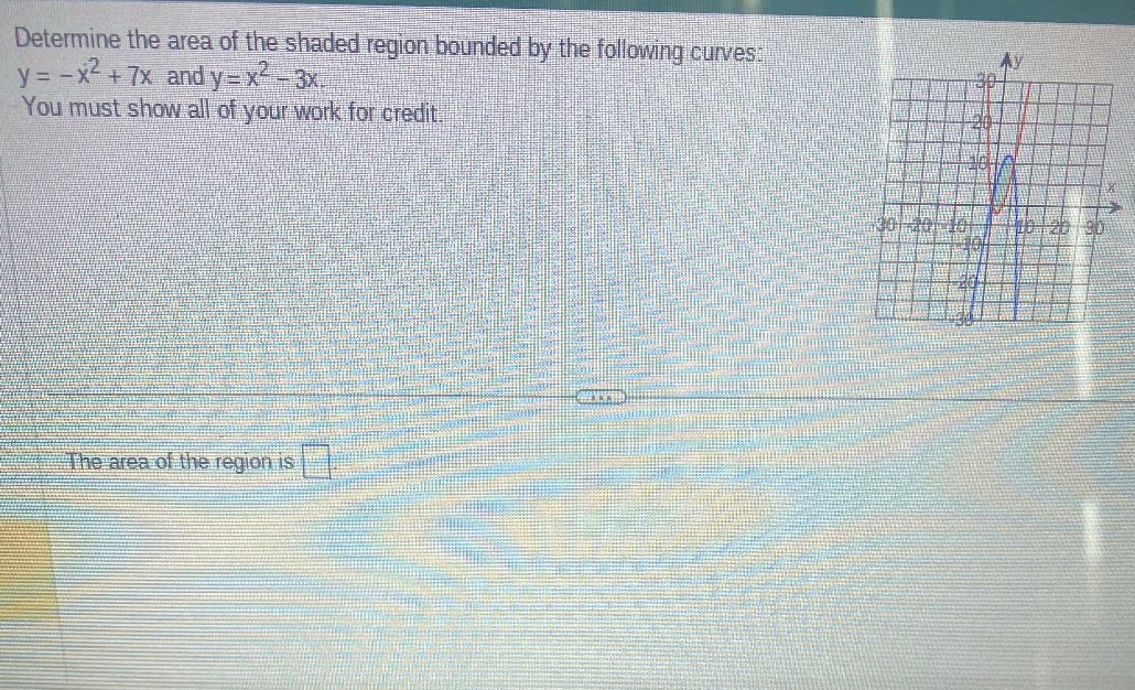 Solved Determine the area of the shaded region bounded by | Chegg.com
