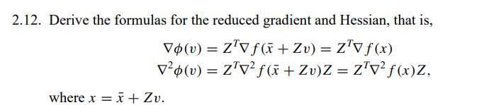 12. Derive the formulas for the reduced gradient and | Chegg.com