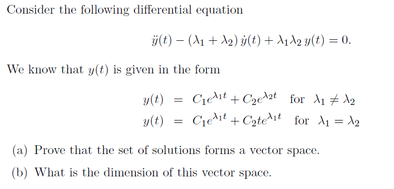 Solved Consider the following differential equation We know | Chegg.com