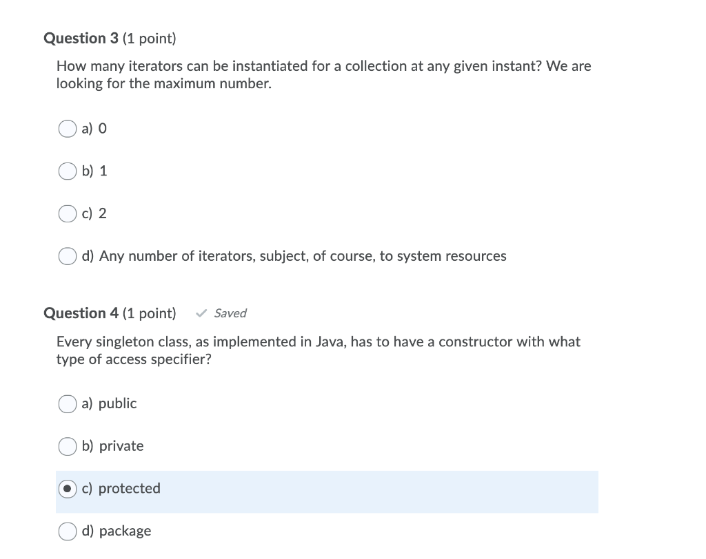 Solved Question 1 1 Point Saved Which Of The Following Chegg Com