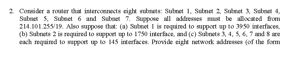 Solved 2. Consider a router that interconnects eight | Chegg.com