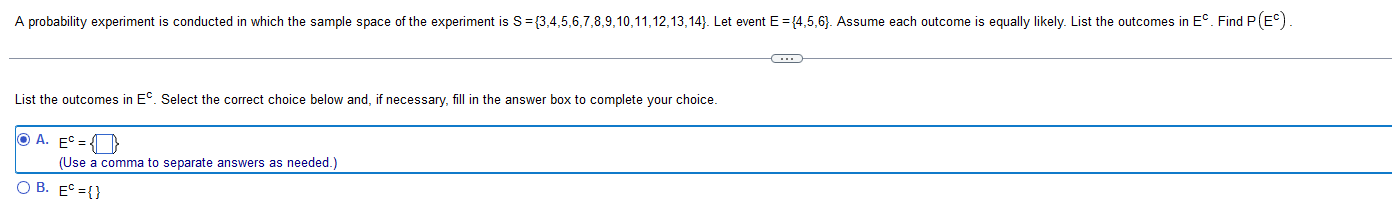 Solved A probability experiment is conducted in which the | Chegg.com