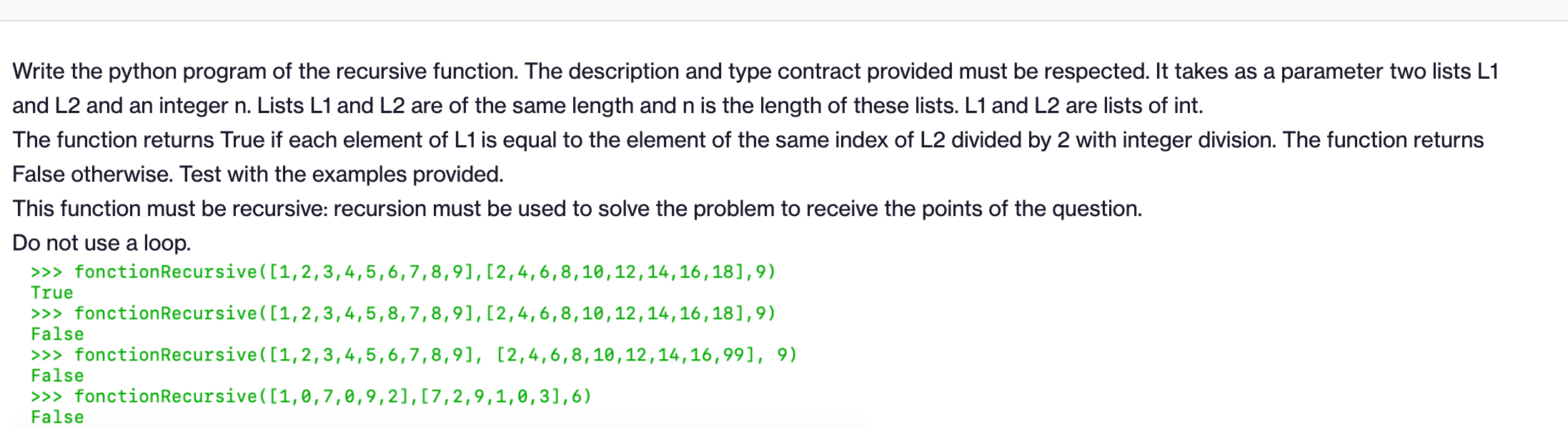 Solved Write the python program of the recursive function. | Chegg.com