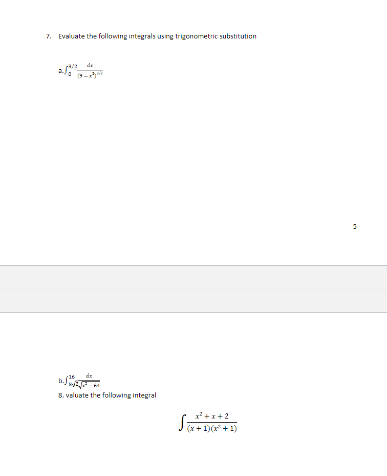 Solved Evaluate The Following Trigonometric