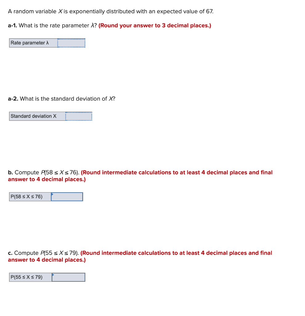 Solved A random variable X is exponentially distributed with | Chegg.com
