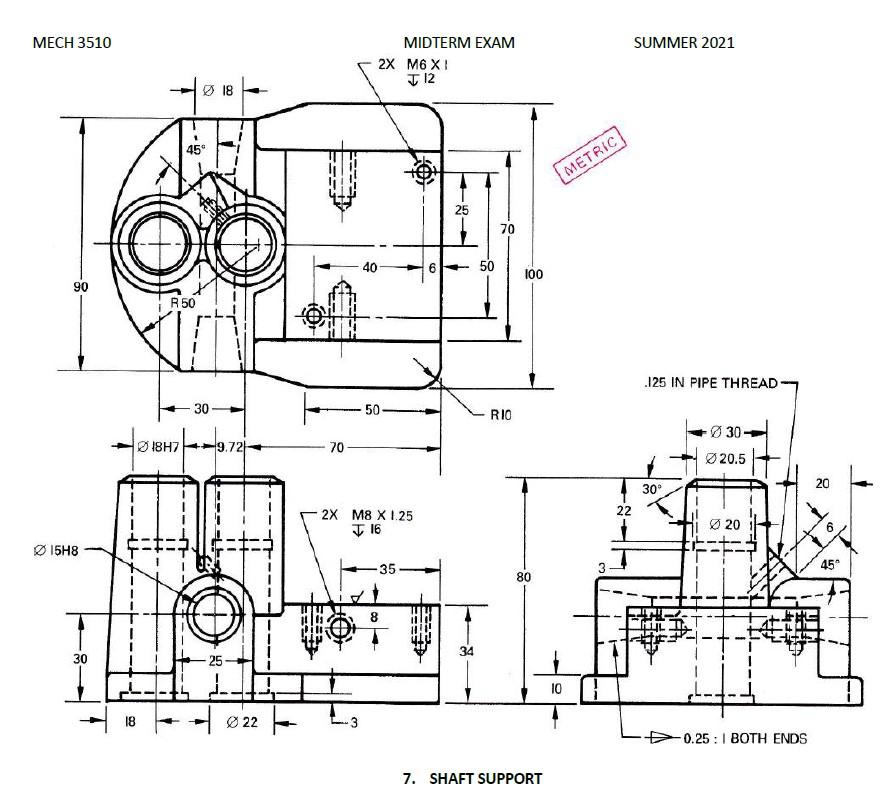 Create 3D model using soildWorks. Try to show me a | Chegg.com