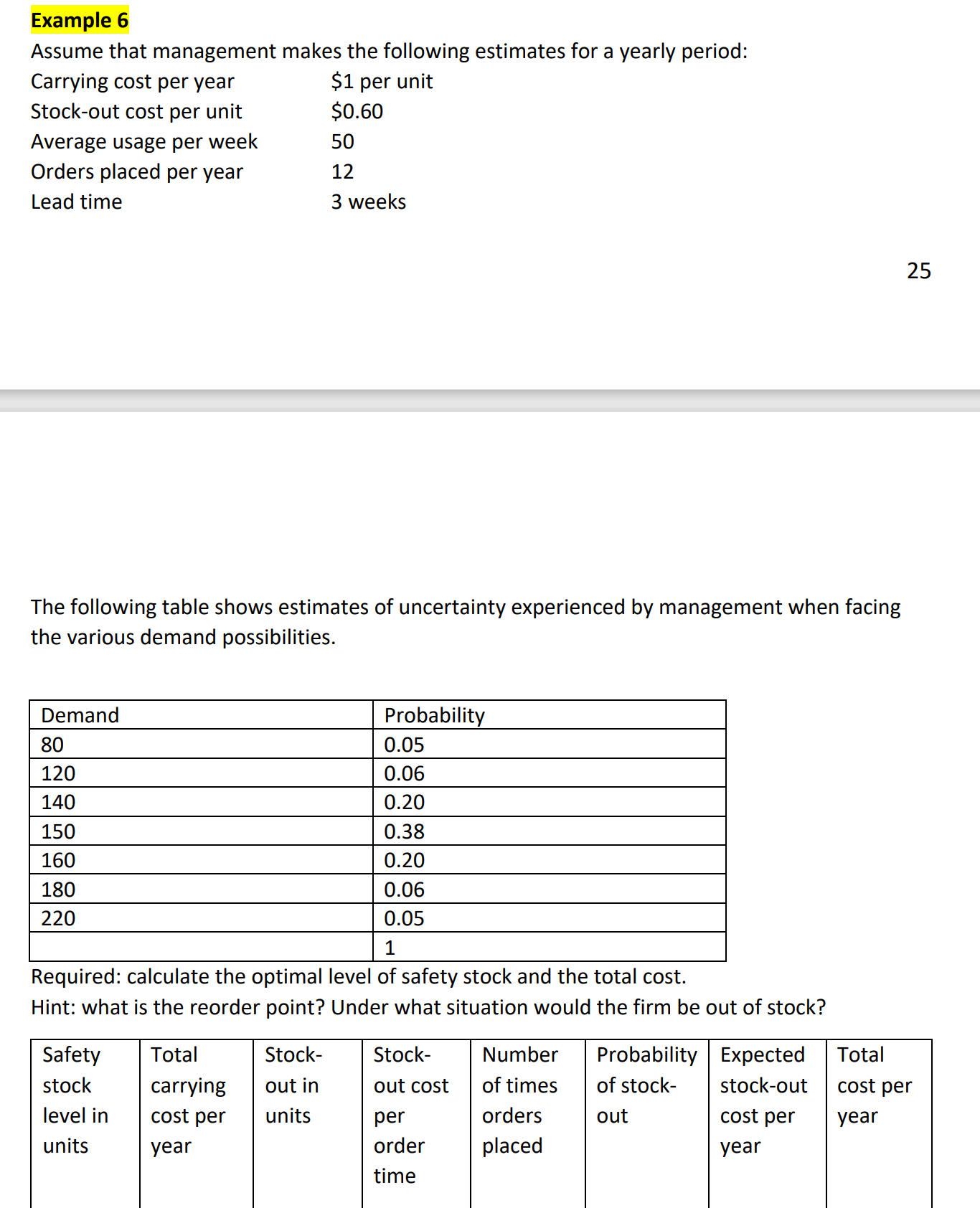 Solved Example 6 Assume that management makes the following | Chegg.com