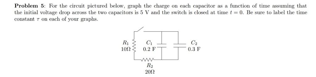 Solved Problem 5: For the circuit pictured below, graph the | Chegg.com