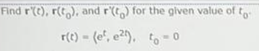 Solved Find r′(t),r(t0), and r′(t0) for the given value of | Chegg.com