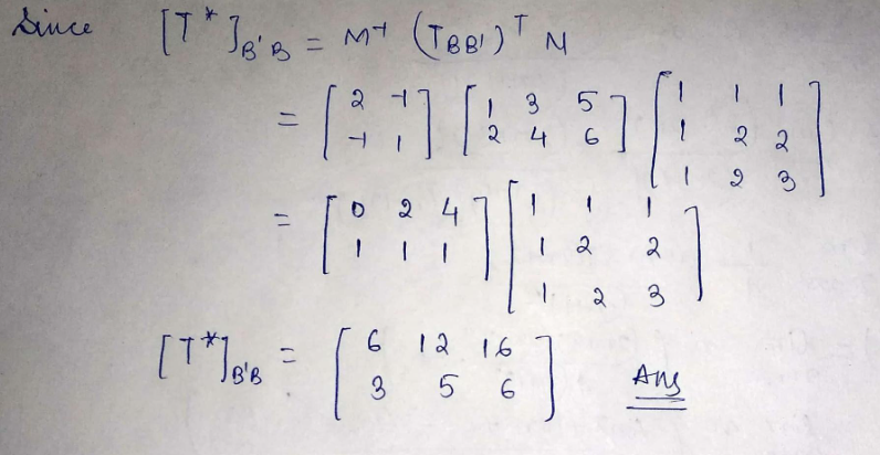since [T" JE BE = T N MY (TBB) TA N SE 2 5 3 4 - २ 1 | Chegg.com