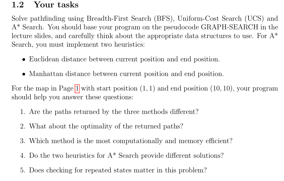 Solve pathfinding using Breadth-First Search (BFS), | Chegg.com