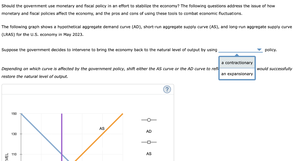 solved-should-the-government-use-monetary-and-fiscal-policy-chegg