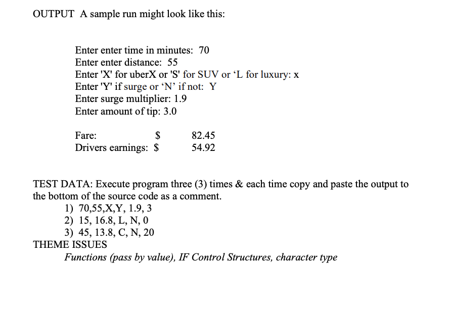 Solved Write a C++ program to simulate uber's method of | Chegg.com