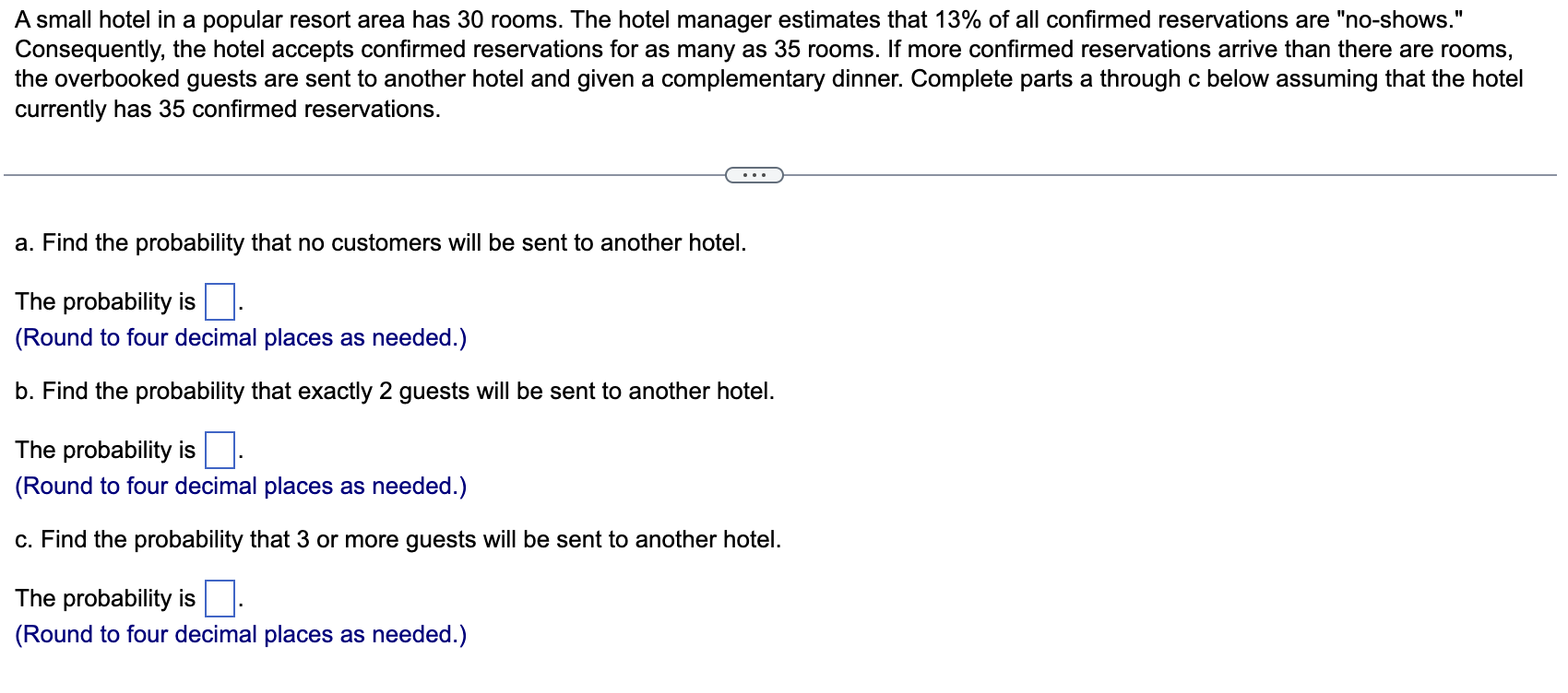 solved-a-small-hotel-in-a-popular-resort-area-has-30-rooms-chegg