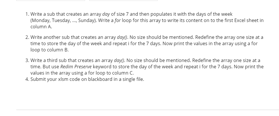 1-write-a-sub-that-creates-an-array-day-of-size-7-and-then-populates