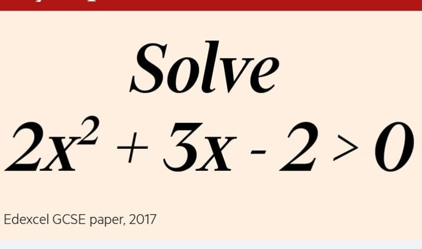 Solved Solve 2x2 3x 2 0 Edexcel GCSE Paper 2017 Chegg