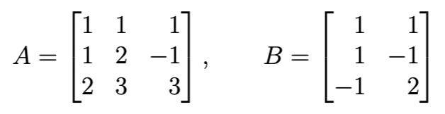 Solved Math 110 MatrixesGiven the matrixes:a) Solve if | Chegg.com