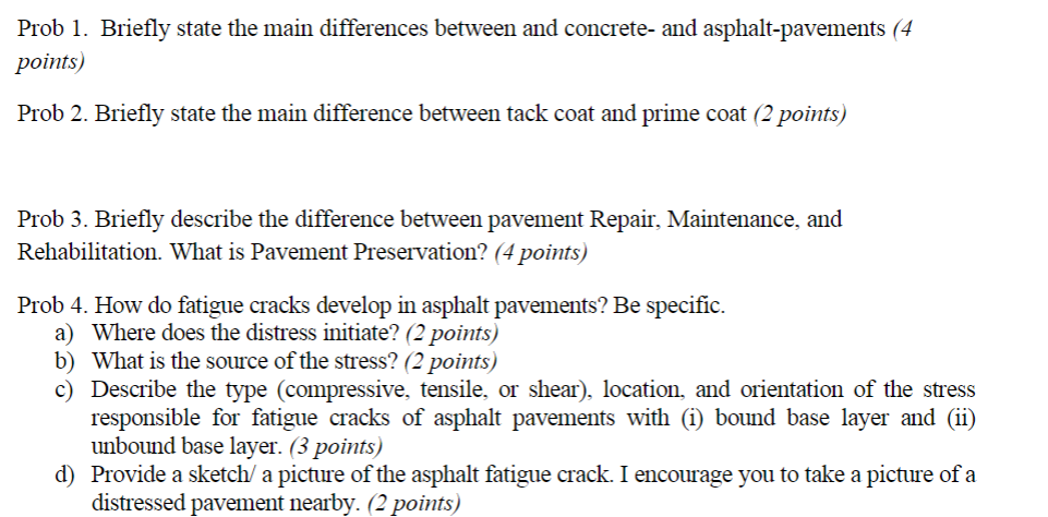 Solved Prob 1. Briefly state the main differences between | Chegg.com